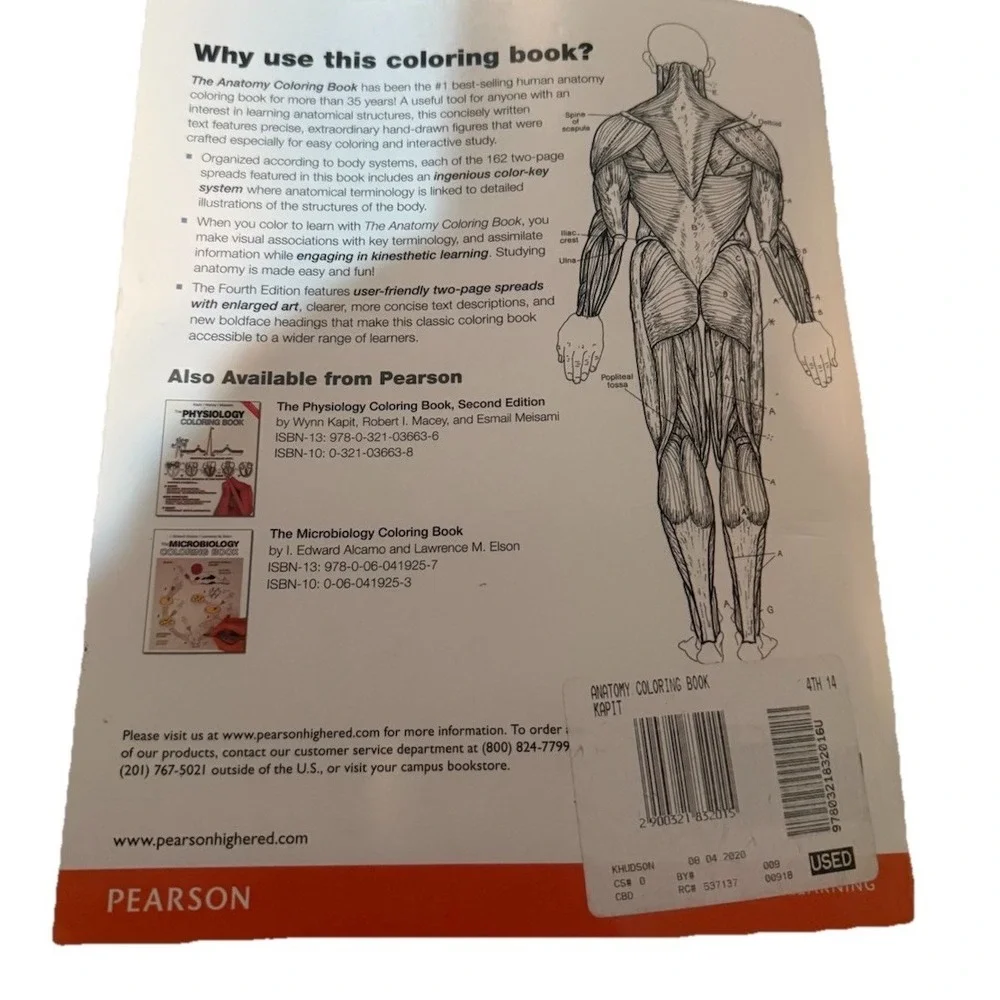 Anatomy Coloring Book by Wynn Kapit and Lawrence Elson 4th Edition
